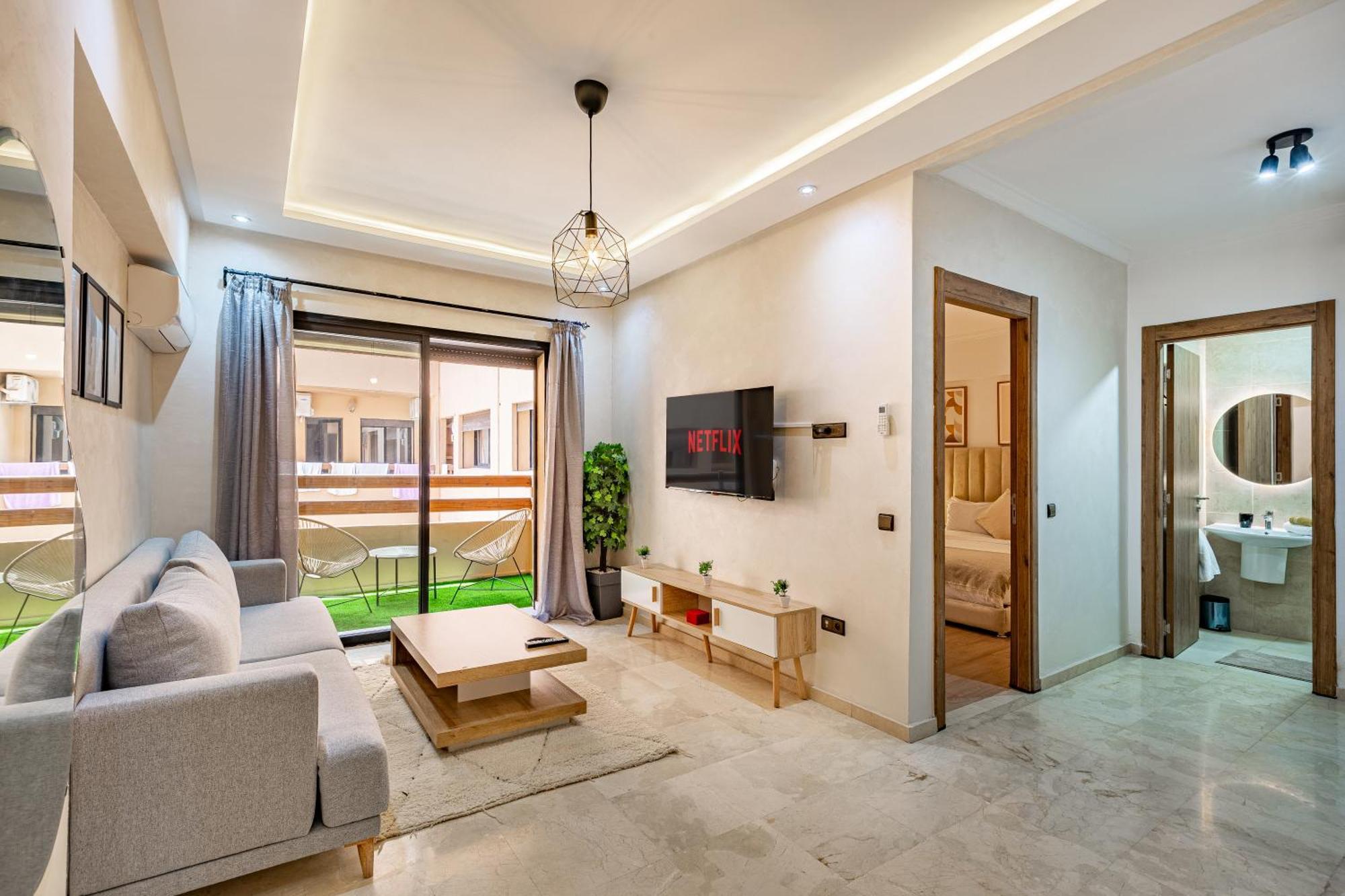 Jolie & Luxueux Appart A Gueliz - 100% Equipe Marrakesh Ngoại thất bức ảnh